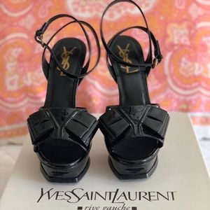 YSL Y Bow Patent Leather Iconic sandal 36